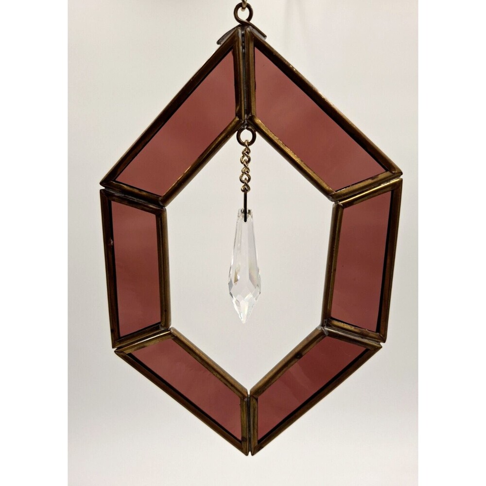 Via Vermont Amethyst Octagon Shape Suncatcher With Swarovski Crystal Prism